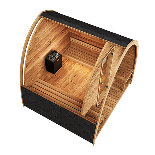 SaunaLife Model G3 Garden-Series Traditional Outdoor Home Sauna Kit | 6 Person