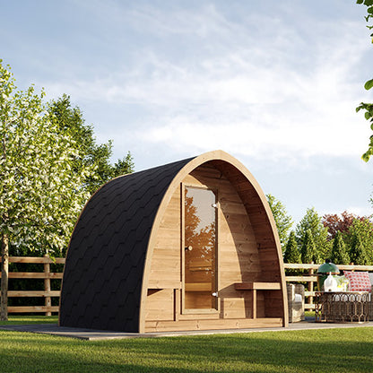 SaunaLife Model G3 Garden-Series Traditional Outdoor Home Sauna Kit | 6 Person