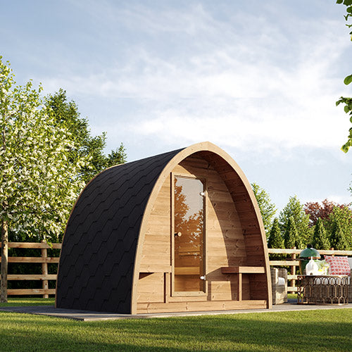 SaunaLife Model G3 Garden-Series Traditional Outdoor Home Sauna Kit | 6 Person