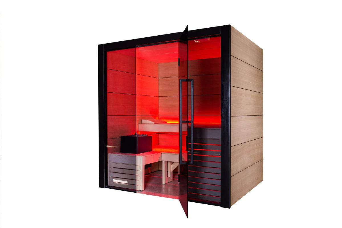 Harvia Fuji Onyx Trim & Oak Hardwood, 2–5 Person - Indoor Traditional Sauna