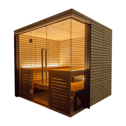 Harvia Lindea View Thermo-Lime Wood, 2–6 Person - Indoor Traditional Sauna