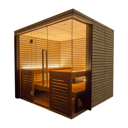 Harvia Lindea View Thermo-Lime Wood, 2–6 Person - Indoor Traditional Sauna