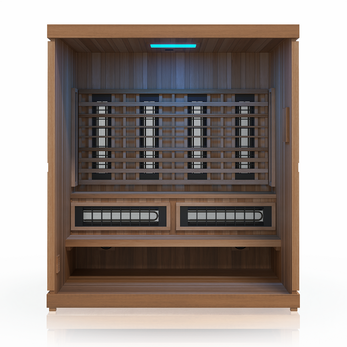 Finnmark FD-5 Trinity XL Hybrid Infra-Steam Indoor Sauna – 4 Person Home Sauna with Infrared, Steam & Red Light Therapy