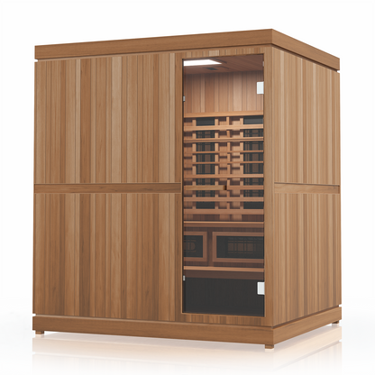 PRE-ORDER AUGUST 2026:  Finnmark FD-5 Trinity XL Hybrid Infra-Steam Indoor Sauna – 4 Person Home Sauna with Infrared, Steam & Red Light Therapy