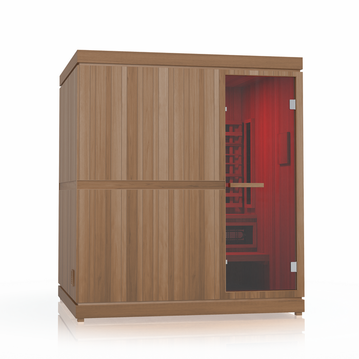 Finnmark FD-5 Trinity XL Hybrid Infra-Steam Indoor Sauna – 4 Person Home Sauna with Infrared, Steam & Red Light Therapy