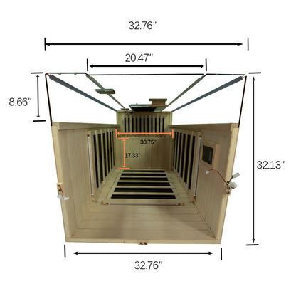 Wizzisauna S01 1 person infrared sauna, hemlock, SH01, view 7