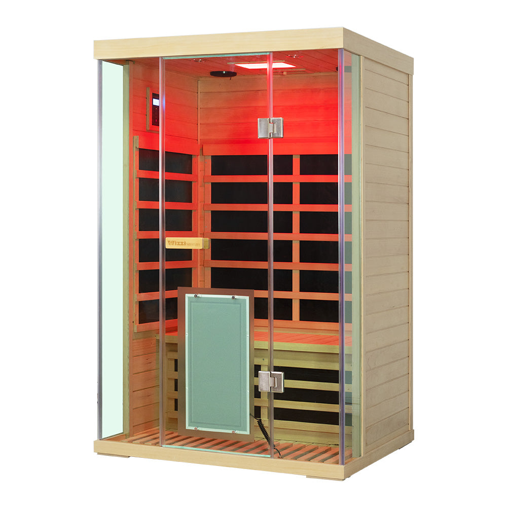 Wizzisauna S02 2 person infrared sauna, hemlock, SH02, view 2