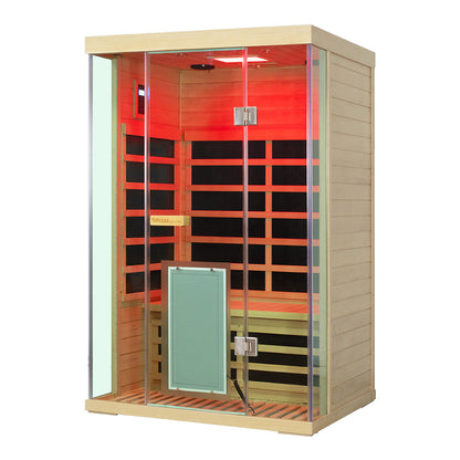 Wizzisauna S02 2 person infrared sauna, hemlock, SH02, view 2