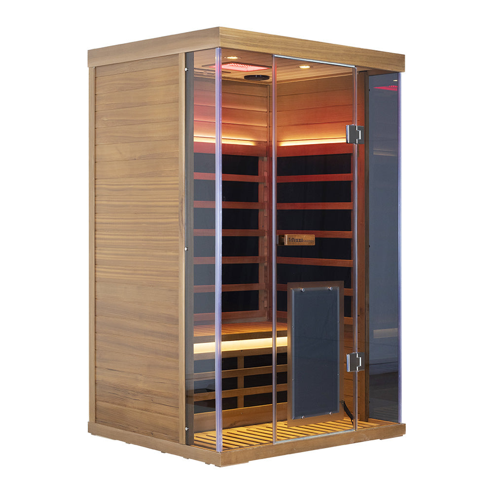 Wizzisauna S02 2 person infrared sauna, canadian red cedar, SR02, view 1