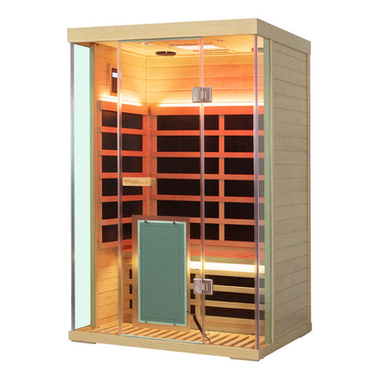 Wizzisauna S02 2 person infrared sauna, hemlock, SH02, view 1