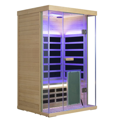 Wizzisauna S02 2 person infrared sauna, hemlock, SH02, view 3
