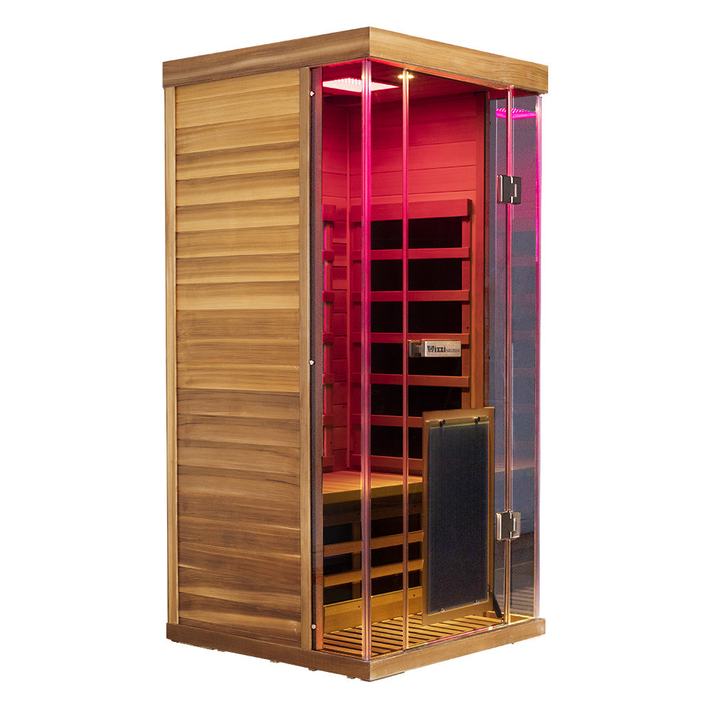 Wizzisauna S01 1 person infrared sauna, canadian red cedar, SR01, view 1