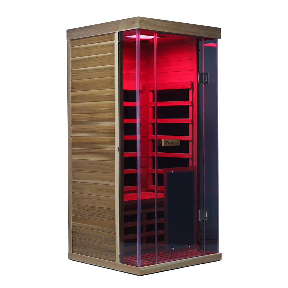 Wizzisauna S01 1 person infrared sauna, canadian red cedar, SR01, view 2