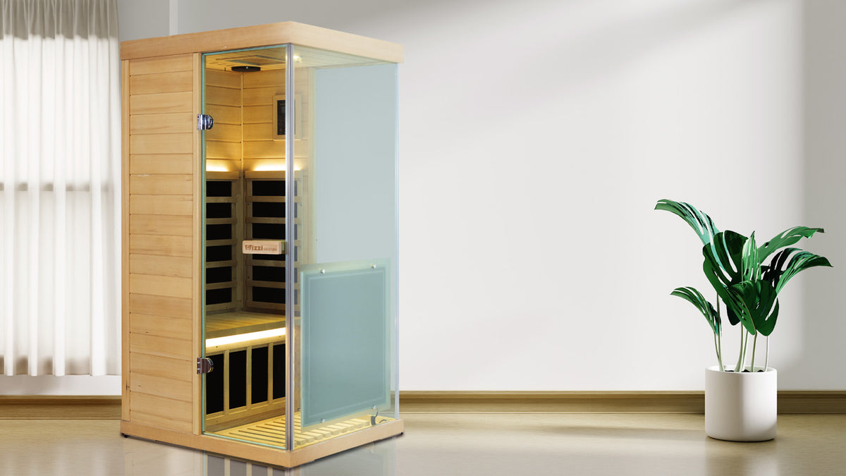 Wizzisauna 909MX Mini 1 person infrared sauna, hemlock, 909MHX, view 6