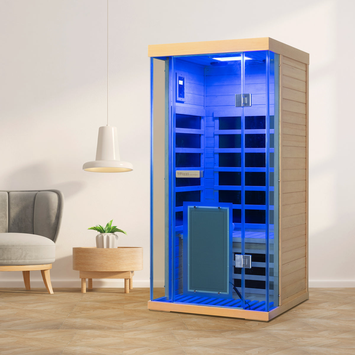 Wizzisauna S01 1 person infrared sauna, hemlock, SH01, view 5