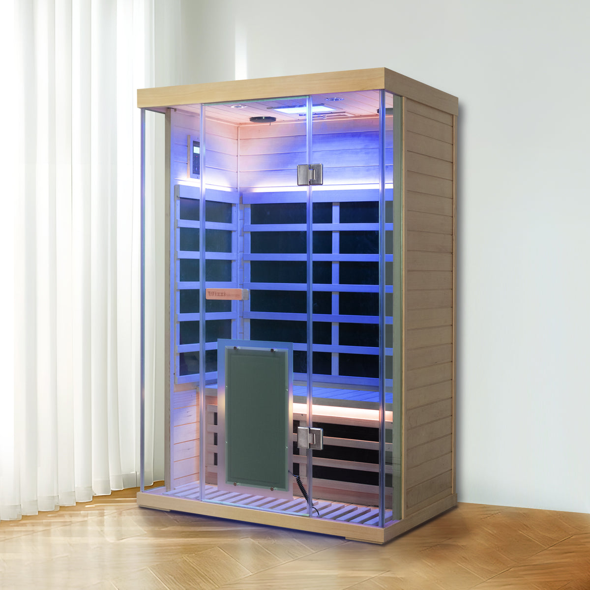 Wizzisauna S02 2 person infrared sauna, hemlock, SH02, view 5