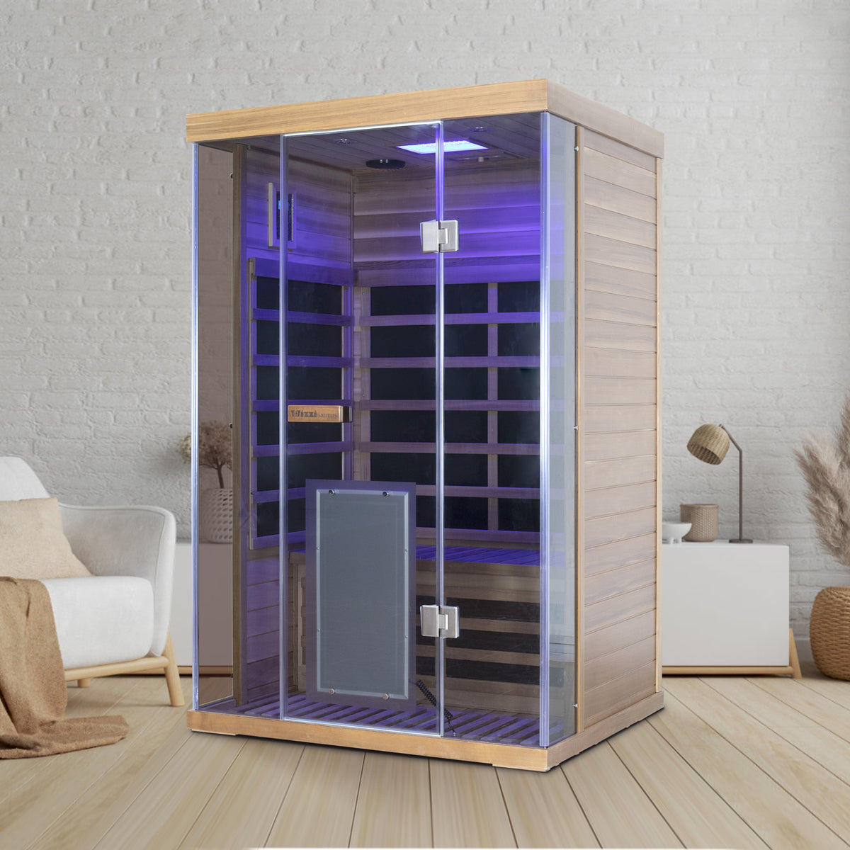 Wizzisauna S02 2 person infrared sauna, canadian red cedar, SR02, view 5