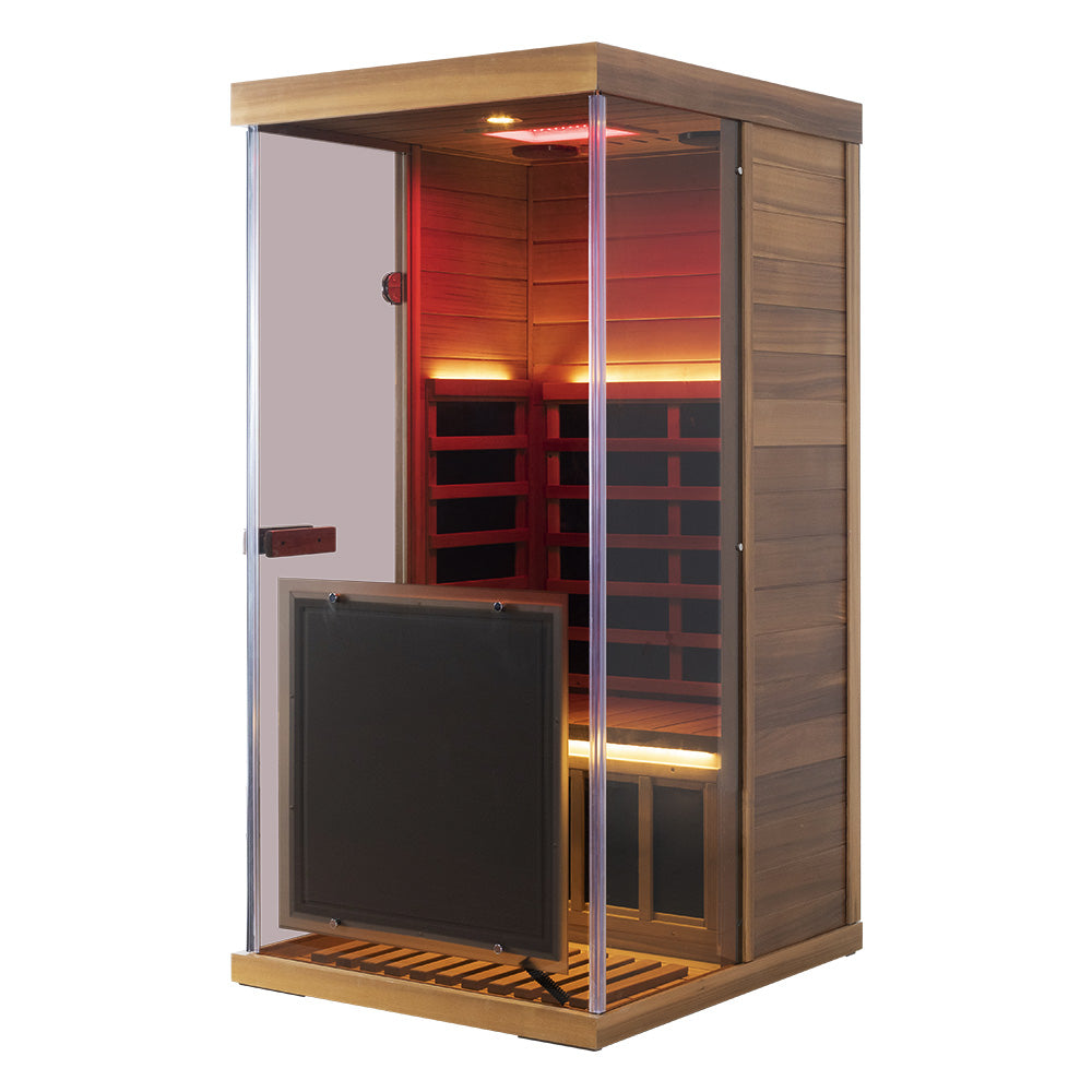 Wizzisauna 909MX Mini 1 person infrared sauna, canadian red cedar, 909MRX, view 5