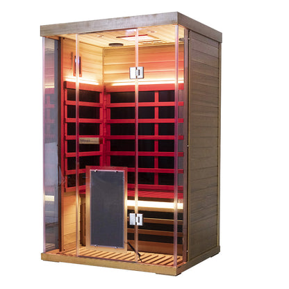 Wizzisauna S02 2 person infrared sauna, canadian red cedar, SR02, view 3
