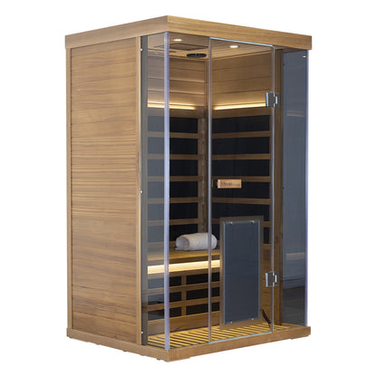 Wizzisauna S02 2 person infrared sauna, canadian red cedar, SR02, view 2